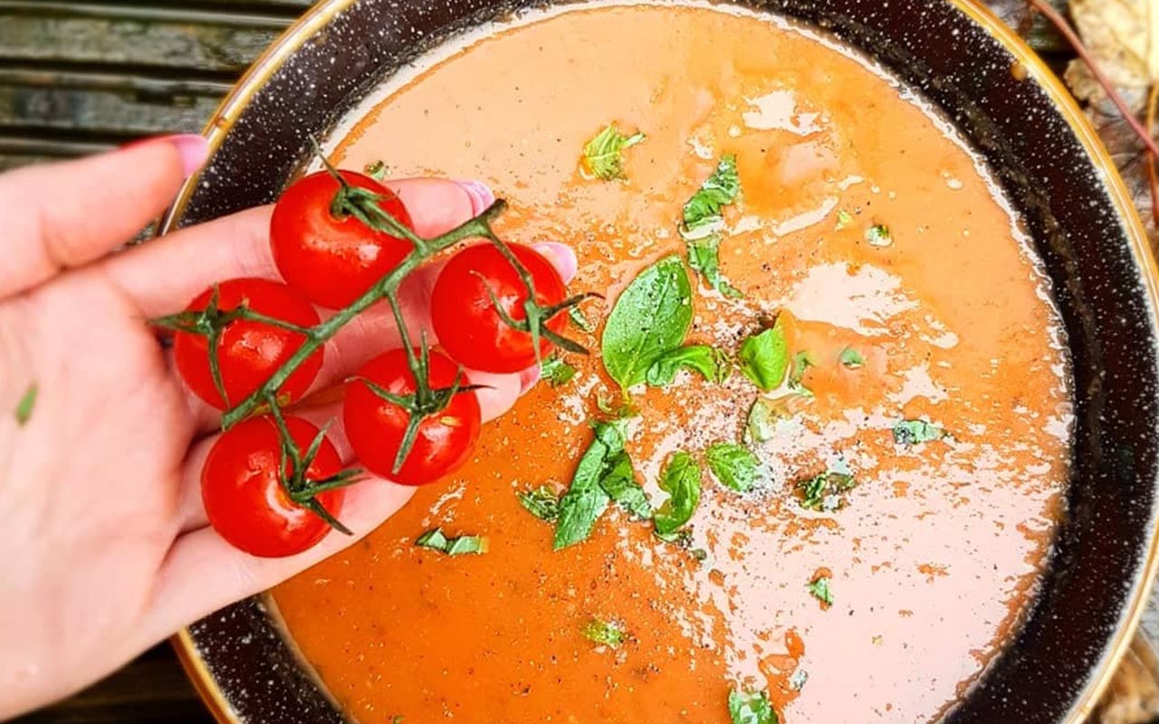vegan tomato soup, starving student festive blog 2019