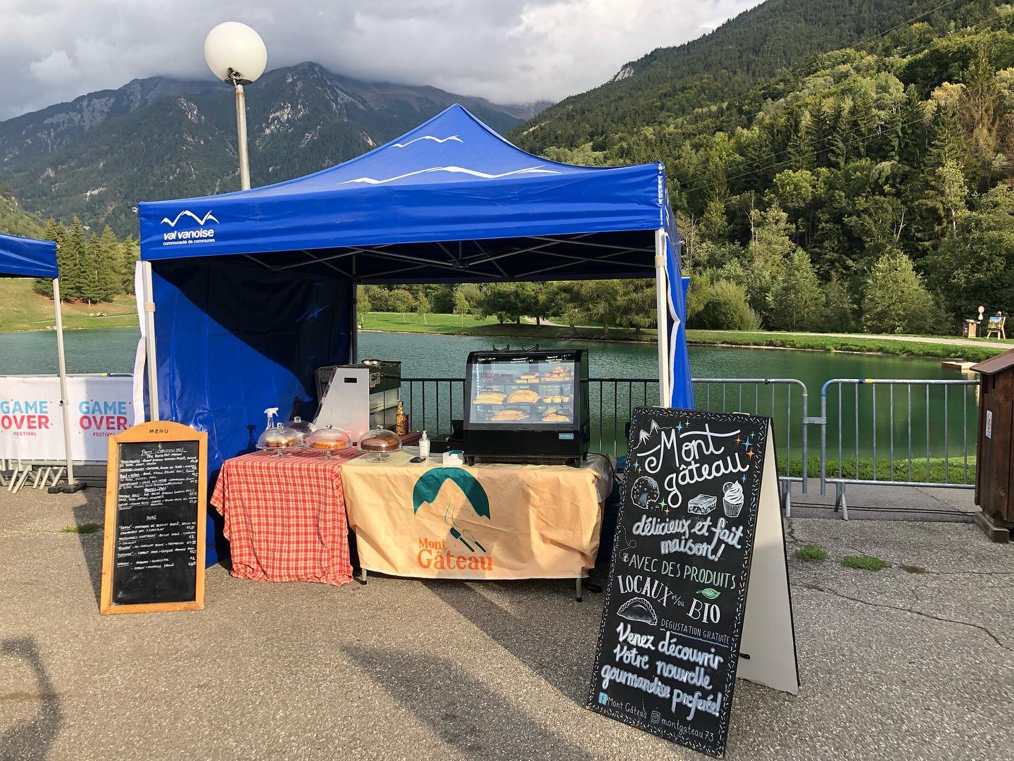 Market stall in the Alps