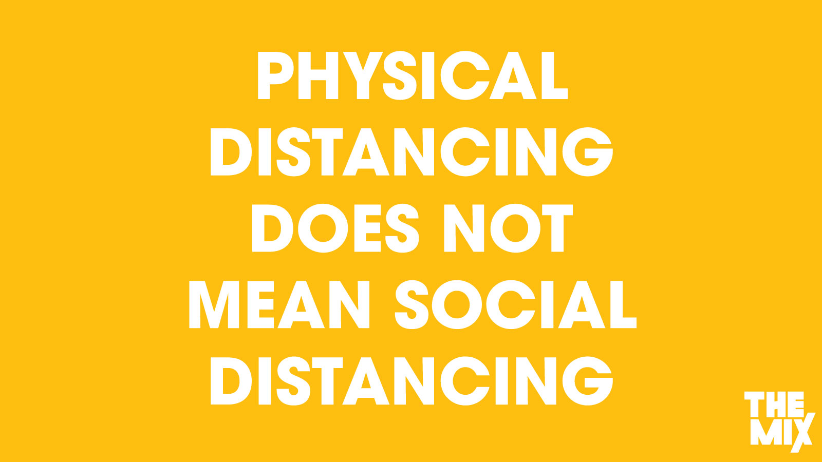 Social Distancing The Mix graphic