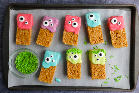 VEGAN RICE CRISPIE MONSTER TREATS 