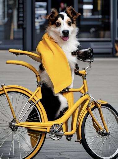 dog on bike 