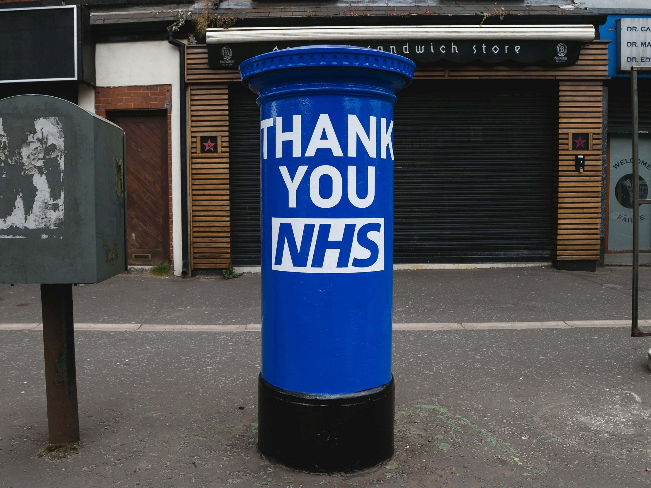 NHS blue postbox