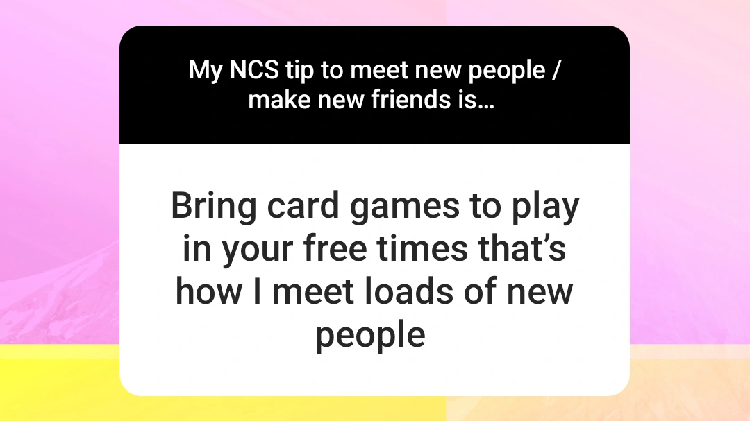 Bring card games to play in your free time