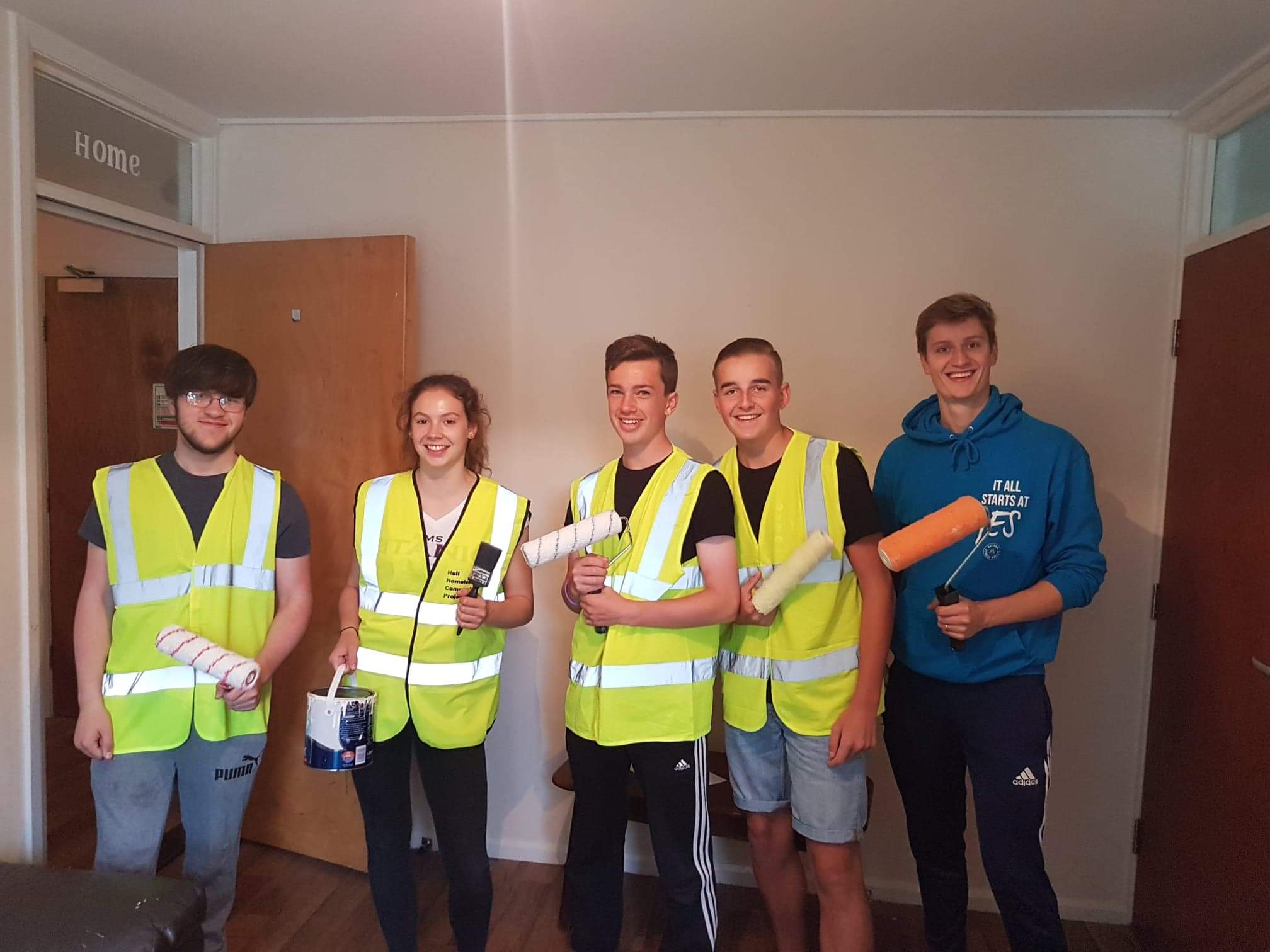 Before the lockdown, NCS grads decorate a family shelter in Hull that supports adults with children who become homeless.