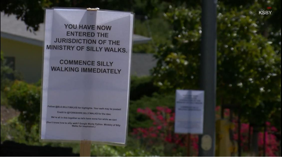 silly walk sign