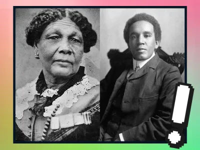 A picture of Mary Seacole and Samuel Coleridge-Taylor side by side 