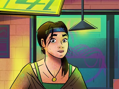 Neohaven Noodles Blog tile with a female cartoon character as the portrait.